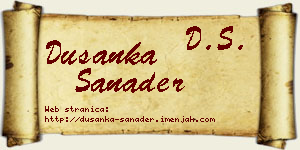 Dušanka Sanader vizit kartica